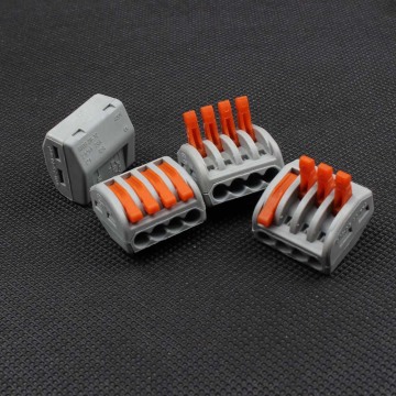 50Pcs PCT-214 PCT214 222-414 Universal Compact Wire Wiring Connectors Connector 4 Pin conductor terminal block lever