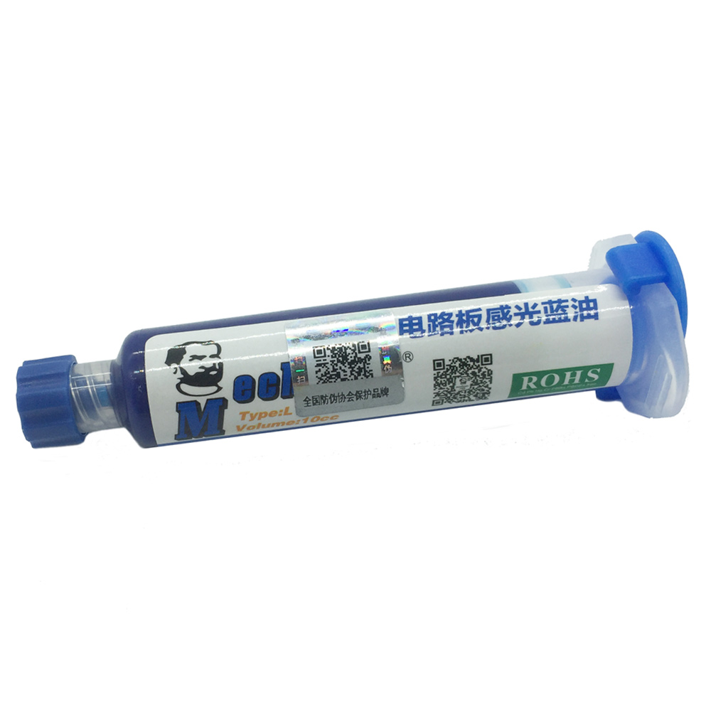 MECHANIC 10ML Blue UV SOLDER MASK PCB BGA PAINT PREVENT CORROSIVE ARCING Soldering Paste Flux Cream Welding Fluxes Oil