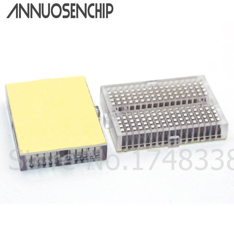 1PCS SYB-170 Transparent Mini Solderless Breadboard Prototype Experiment Test Protoboard 170 Tie-Points For Arduino Shield