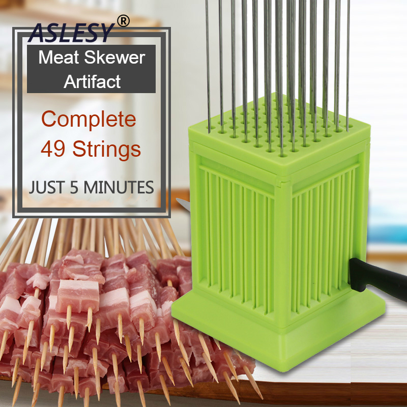 BBQ Tools Skewers Artifact Fast Skewers Commercial Skewers Cut Mutton Meat Grilling Bbq Tools Rotisserie Kitchen Stuff Plastic