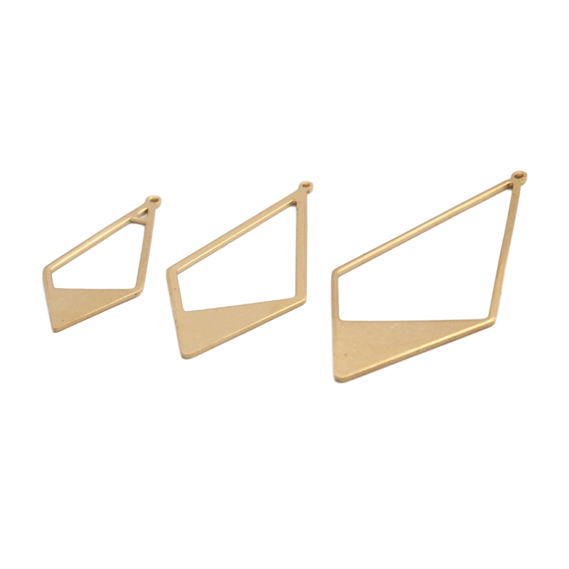 10pcs Brass Brass Hanging Earrings Charms Geometry Open Teardrop Resin Frame Charms Pendants Diy For Jewelry Making Accessories