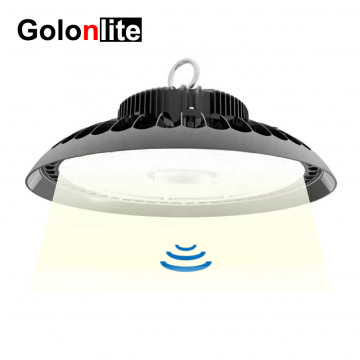 Golonlite UFO LED high bay light with motion sensor 200W 150W 100W LED warehouse lighting LED light for warehouse CE