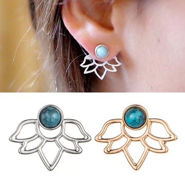 ZHEN TOMOMI Korean Statement Simple Cute Post-hanging Hollow Lotus Earrings For Women 2020 New Trend Fashion Jewelry Oorbellen