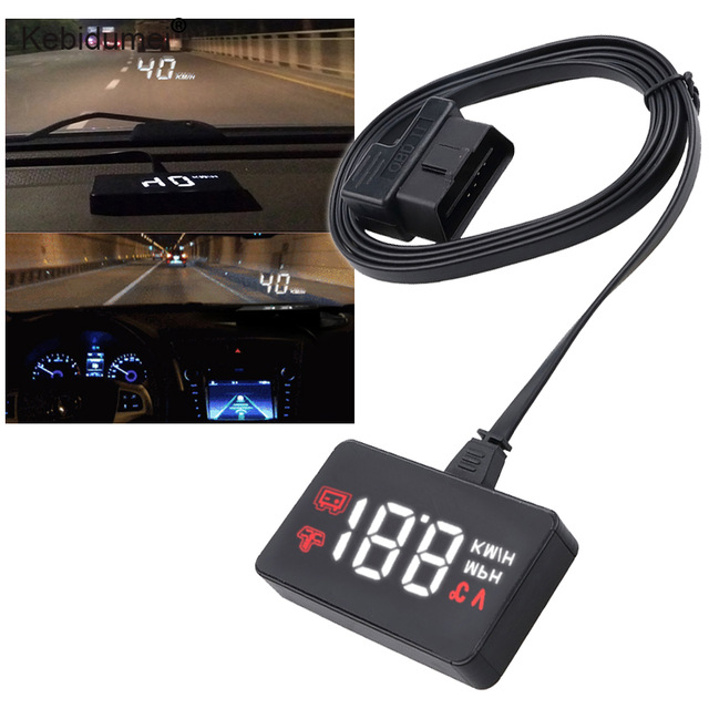 Car HUD Head Up Display A100 OBD2 II EUOBD Overspeed Warning System Projector Windshield Auto Electronic Voltage Alarm