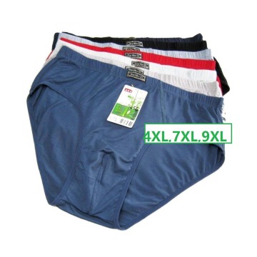 4XL,7XL,9XL Solid Briefs Mens Underwear Male panties Bamboo fiber comfortable breathable underwears 4pcs/lot