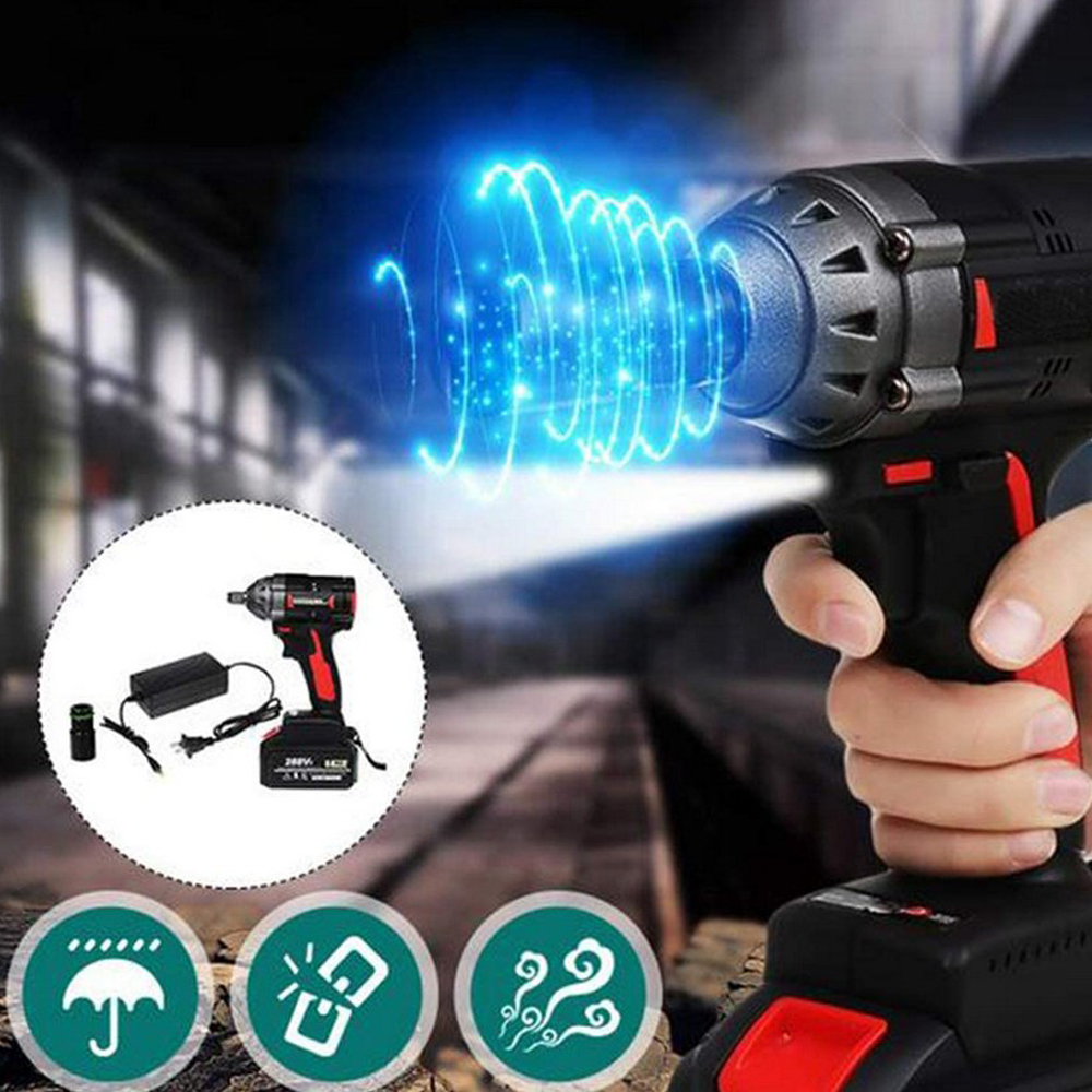 288VF 600NM Brushless Impact Wrench Max Lithium Battery High Hardness Super Strong Power Wrench Power Tool with Charger Sleeve