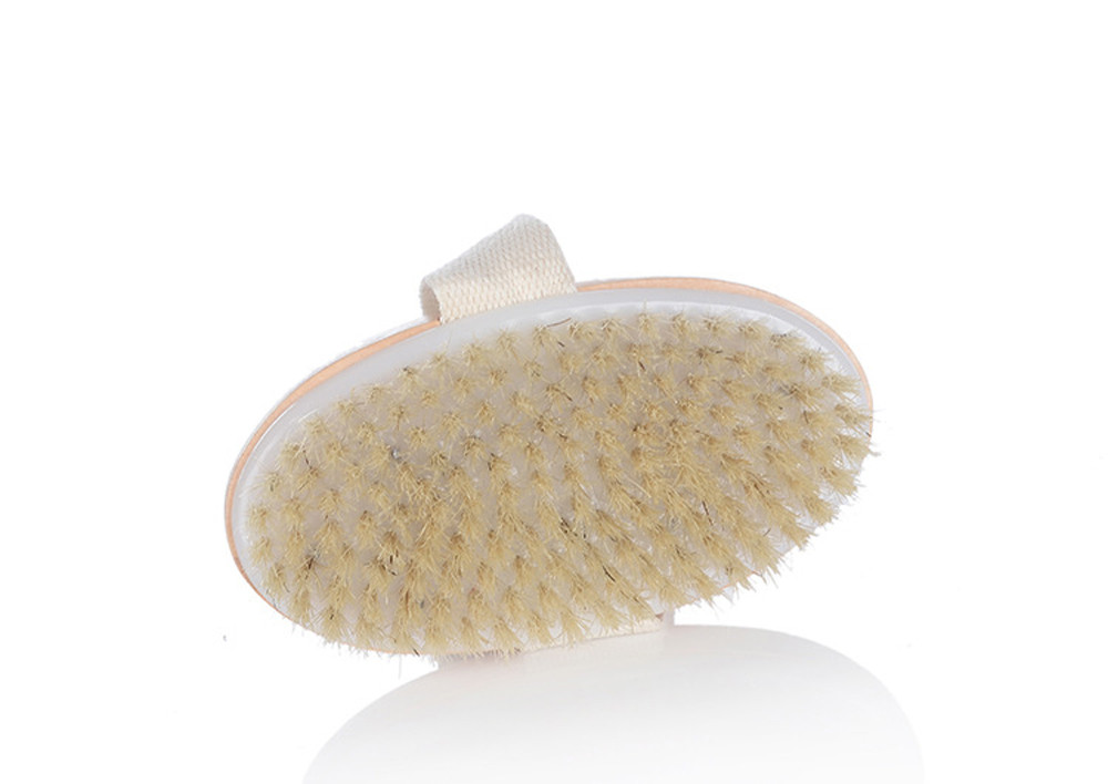 @ New Premium Natural Bristle Wooden Bath Shower Body Back Dry Skin Brush Massager Spa Scrubber Sponges Effective Exfoliator