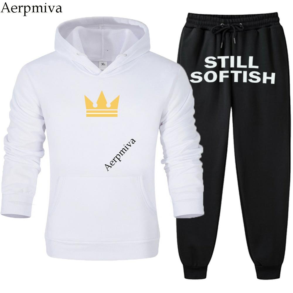 still softish sweatpants+hoodies Men's women Fashion sets 2020 Hot sale in autumn and winter Fleece to keep warm tracksuit