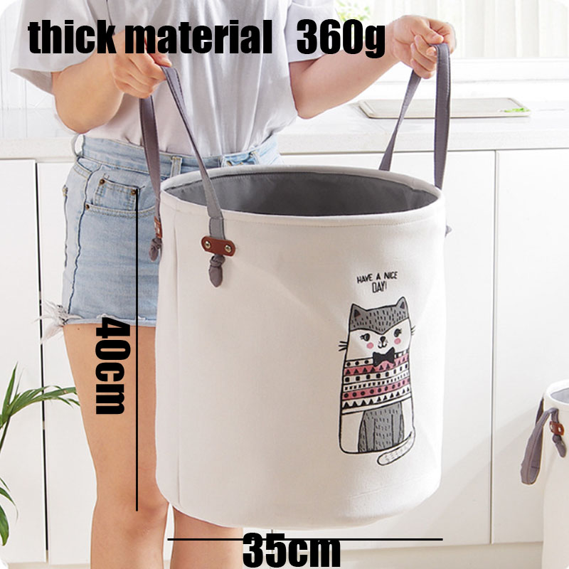 Cotton Fabric Dirty Laundry Basket Dirty Laundry Basket Folding Clothing Storage Basket Storage Bucket Laundry Basket