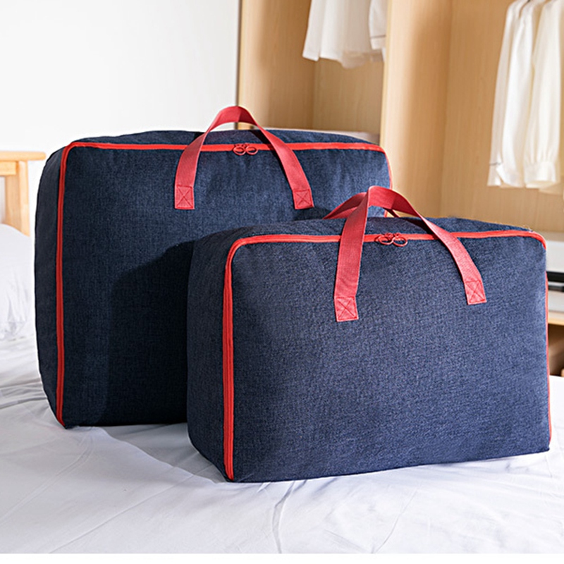 Storage Box Bag Home Clothes Quilt Pillow Blanket Storage Bag Travel Luggage Organizer Bag Big Capacity (1 Set of 3)