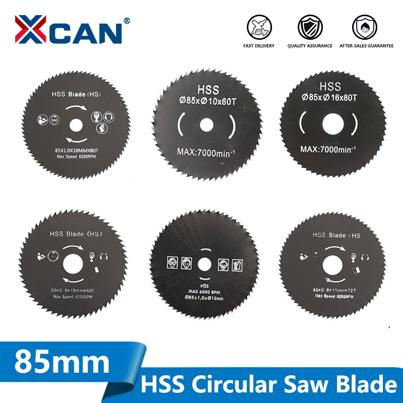 XCAN 1pc 85mm Nitride Coating HSS Circular Saw Blade Wood/Metal Cutter Wood Cutting Disc Saw Blade