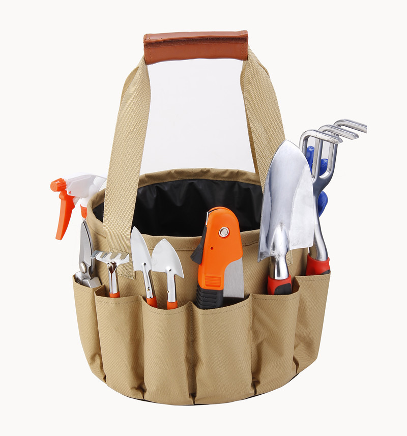 10PCS/Set Garden Kit Gloves Pruner Rake Fork Spade Shovel trowel Knife Water Spray Bottle Garden Tool Set with Bucket Bag