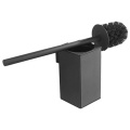 Stainless Steel Toilet Brush Black Bathroom Cleaning Brush Holder with Toilet Brush Wall Mount