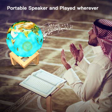 AZAN Quran Speaker lamp Wireless Bluetooth Speakers Muslim Quran Player 16G card veilleuse coranique for Gift