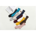 New Spring Autumn Women Lacework Socks Pure Color Cotton Long Solid Loose Piles Of Slouch Socks For Lady Street Wear