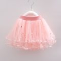 1-12Years Kids Pearl Skirts Girls Mesh Beaded Clothes Children Ruffles Tutu Lace Skirt Girl Dance Princess Party Costumes