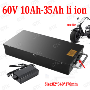 GTK 60V 20Ah 25Ah 30Ah 12Ah 15Ah 18Ah Lithium ion battery li ion BMS for X7 X8 X9 X20harley citycoco scooter bicycle +charger