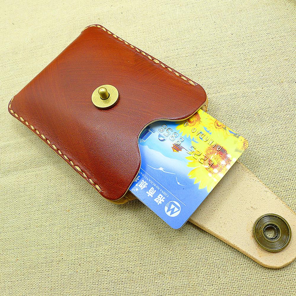 blongk Ultra Thin Waist Bag Genuine Leather Waist Pack Small Fanny Pouch on Belt Hand-made Credit Card Holder Case Men Women S90