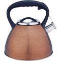 Golden Frosted Stainless Steel Whistling Tea Kettle