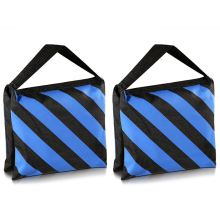 Set of Two Black/Blue Heavy Duty Sand Bag Photography Studio Video Stage Film Sandbag for Light Stands Boom Arms Tripods