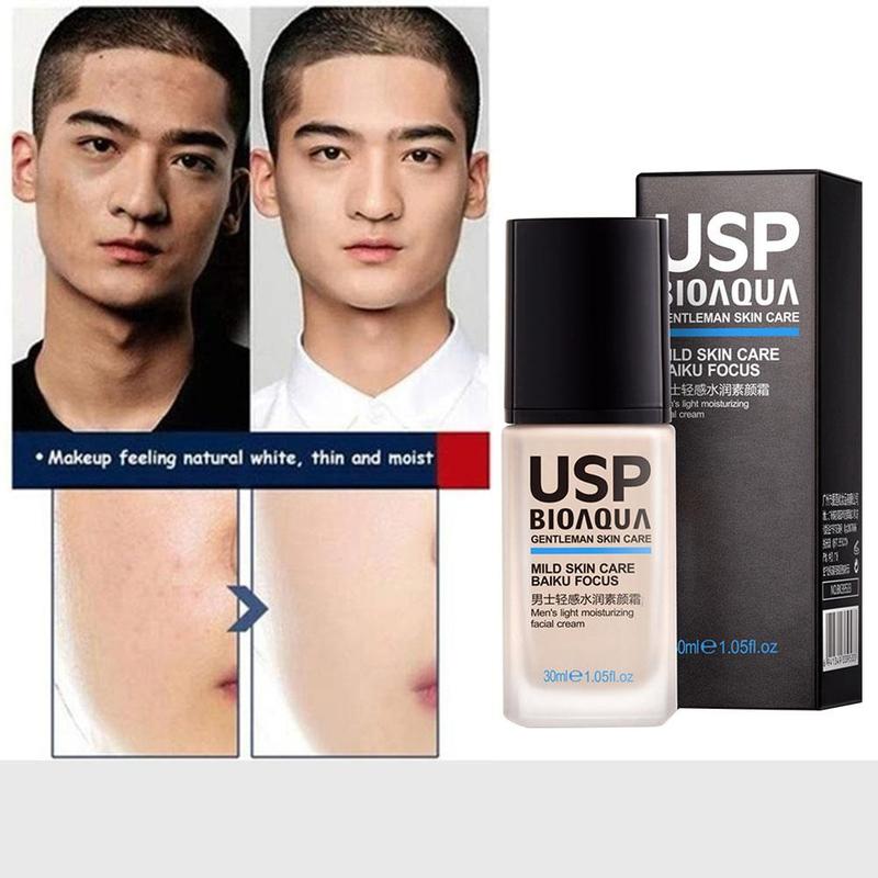 Men BB Cream Face Cream Natural Whitening Skin Care Base Makeup Effective Sunscreen Men Care Color Foundation Skin Face W8G4