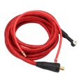 WP9F 4M Red Super Soft Hose Braided Air-Cooled Complete TIG Welding Torch 35-70 Connector