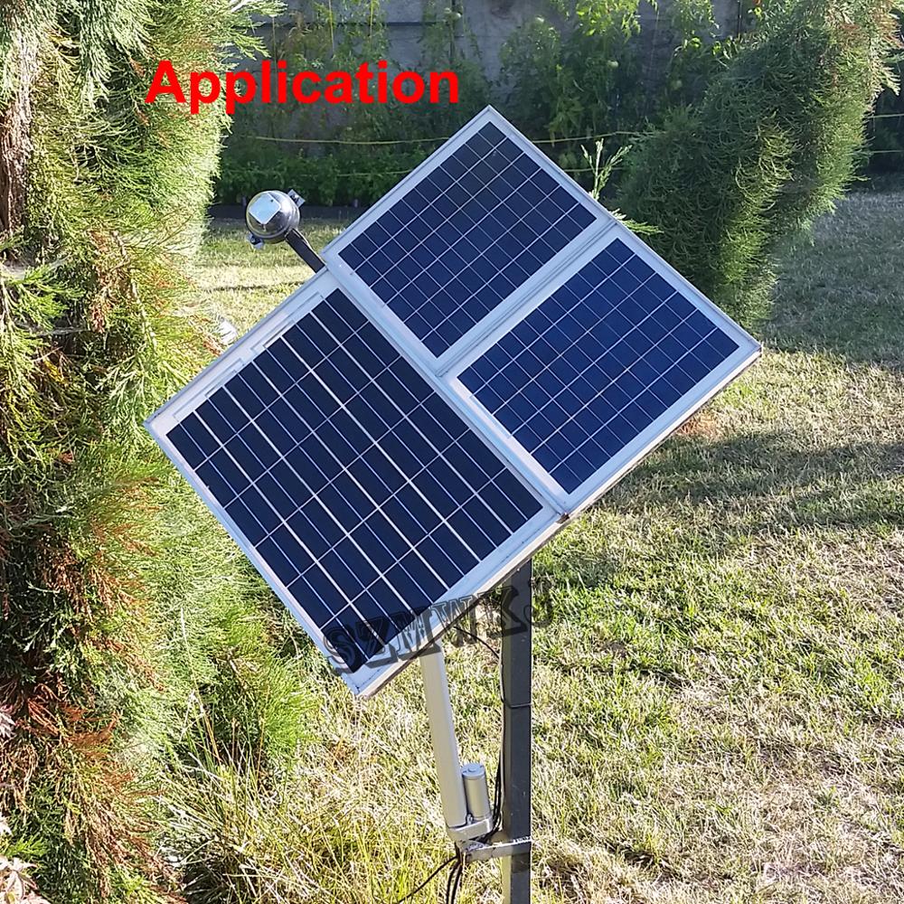 DHL Shipping -1KW Single Axis Solar Tracker W/ 300mm/12" Linear Actuator W/ Controller for for Solar Panel Tracking System