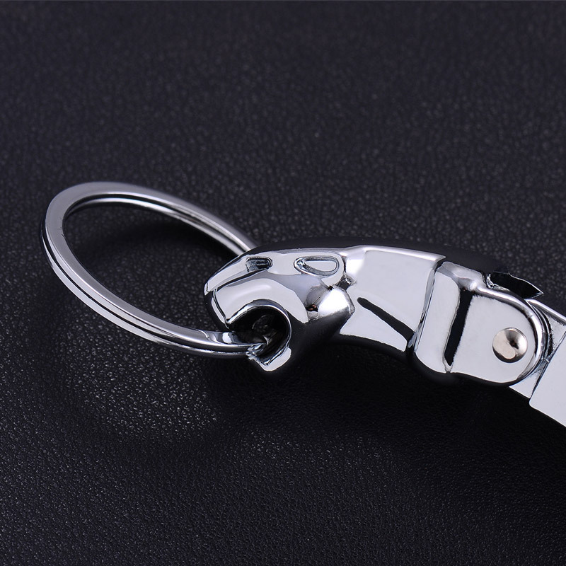 Fancy&Fantasy Metal Leopard Head Leather Key Chains Rings Holder For Car Keyrings KeyChains For Man Women High Quality Gift