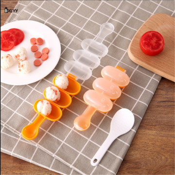 Kitchen Accessories Children's Lunch Rice Ball Mold 1set Plastic Sushi Mold + Rice Spoon DIY Sushi Tools for Kitchen Bakeware.85