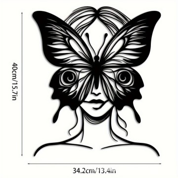 Elegant Iron Wall Art with Modern Line Design