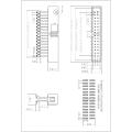 0.100" (2.54 mm) dual row box header Straight SMD Add Housing