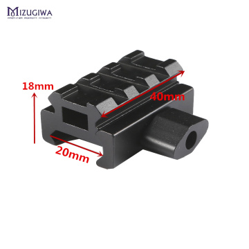 1PC Quick Release Scope Mount Adapter Riser Mount 4 picatinny slots Riser Rail Bracket for 20mm Rail Dovetail extend rise mount