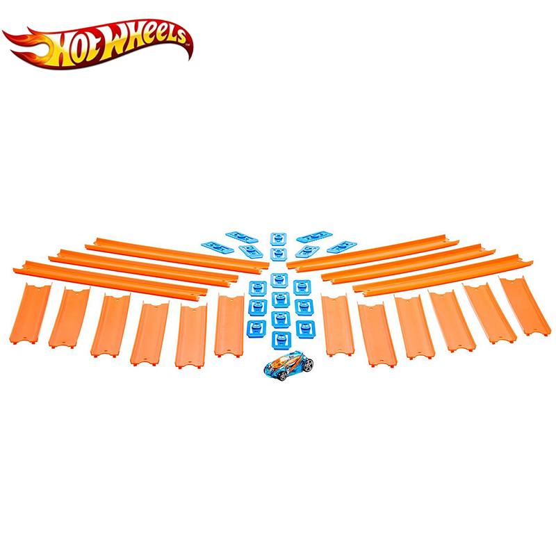 Hot Wheels 2019 New Track Toy Builder Straight With Diecast Car Connect Other Hotwheels BHT77 Brinquedo Pista For Birthday Gift