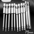 BROPPE 11pcs/set 75mm Torx Hex Tri-Wing Spanner Cross-head Bits Bits Set Sturdy Chrome Vanadium Steel Screwdriver Bit Head Set