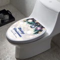 Christmas Toilet Seat Art Wall Stickers Bathroom Decoration Decals Art Decor toilet lid sticker