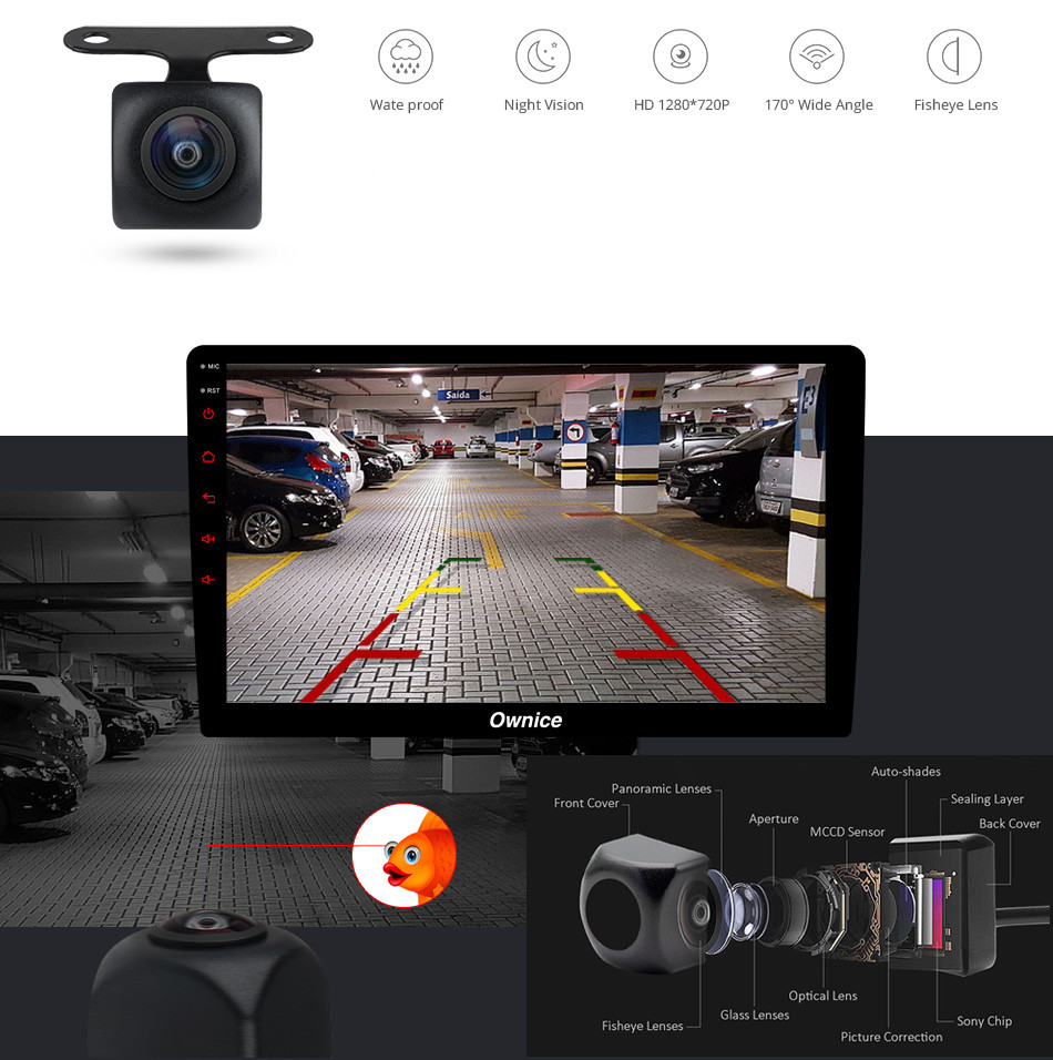Reverse Camera 1080P Fisheye Lens Parking Car rear view camera for Hyundai Tucson IX35 2015 2016 Night Vision Car Camera