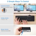 4K HDMI USB KVM Switch 2 Port HDMI KVM Selector for 2 Computer Sharing 1 HD Monitor and 4 USB Devices, Support wireless keyboard