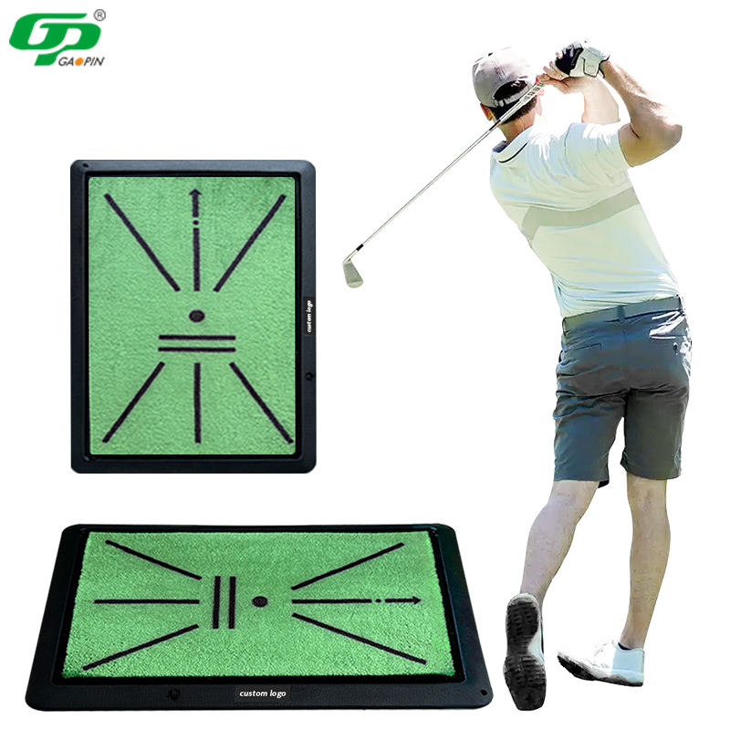 Custom Logo 3D Golf Putting Green Practice Turf GP Long Grass with Rubber Base 34x44cm for Golf Training