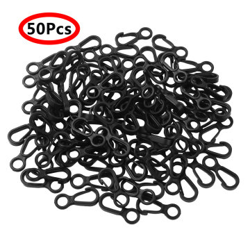 50pcs Small Flag Pole Snap Clip Hooks Attachment Cord Ends Lock For Bag Parts Outdoor Camp Clothesline Rope Hook Accessories