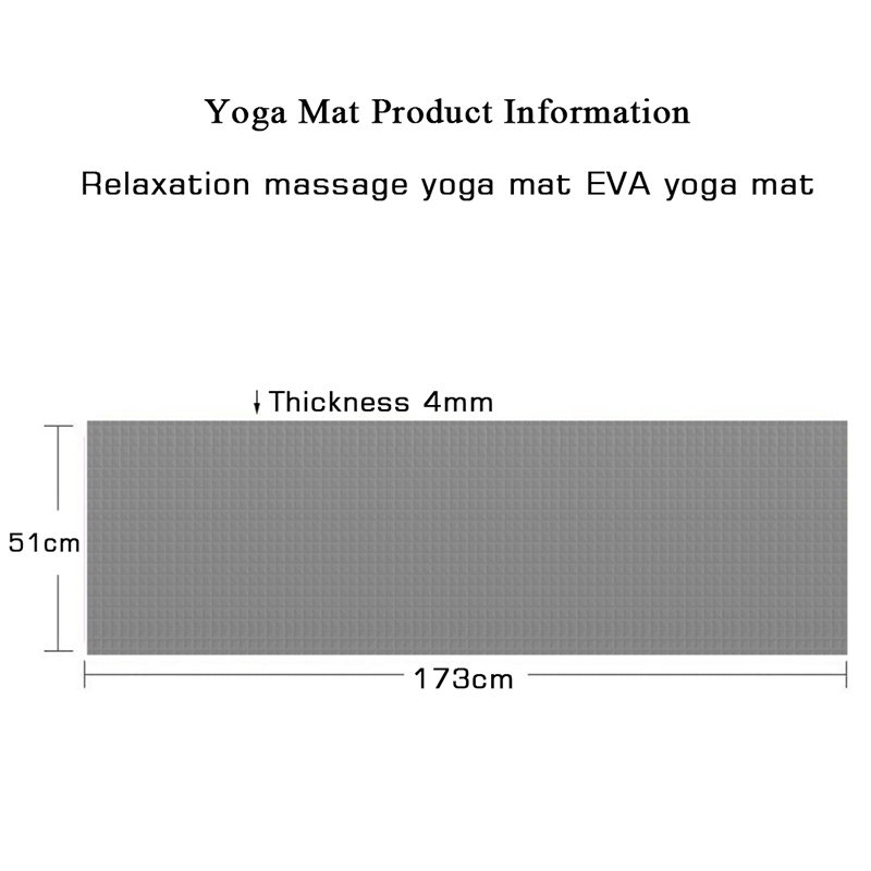 NEW 173x55x0.4cm EVA Yoga Mat Non Slip Textured Surface Thick Exercise Workout Mat for Fitness