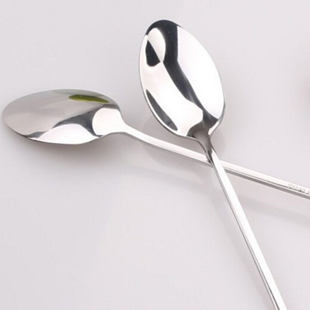 Long Handle Spoons Stainless Steel Ice Cream Cocktail Stirring Teaspoons Flatware Coffee Dessert Cutlery 7.5cm
