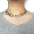 100% Solid Stainless Steel Necklace 15MM Width 20''-36'' Inches Heavy Men Fashion Jewelry T and CO Figaro Chain Masculine Choker