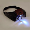 10X Lighted Magnifier illuminated Magnifying Glass Loupe Glasses Headset Head Adjustable Headbrand Third hand Optical Instrument