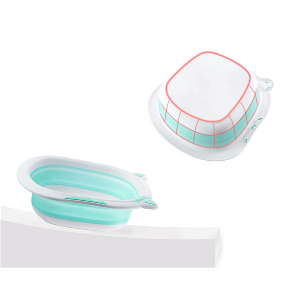 Portable Plastic Foldable Infant Baby Newborn Babies Bath Tubs Bathtub Washbowl Feet-Washing Basin