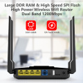 1200Mbps High power Gigabit dual frequency 5.8G wireless router supports 4 RJ45 network ports of APN / VPN USB3.0 Ports English