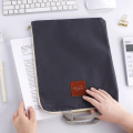 Pure canvas file bag Hand-held zipper bag for office archives waterproof Organizer Ipad can be placed School Supplies Gift A4