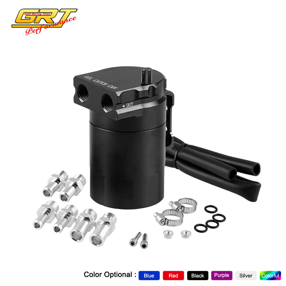 Oil Catch Can Reservoir Tank Baffled Aluminum Oil Tank Universal OCC024