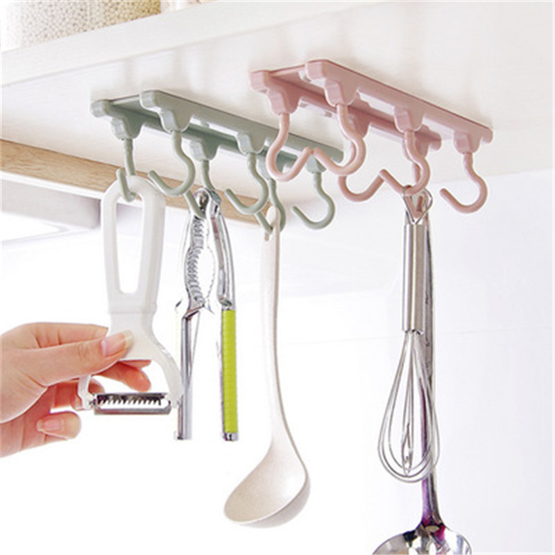 Kitchen Accessories Decoration Home Kitchen Cabinets Storage Racks 6 Hanging Kitchen Gadgets Strong Hooks Kitchen Tools