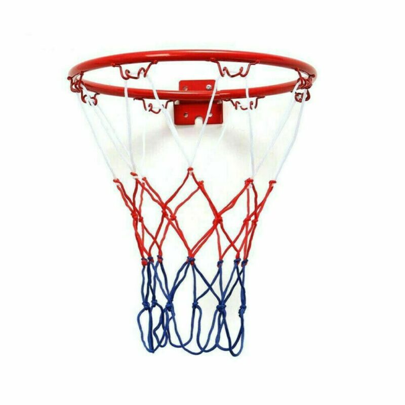 32cm Indoor Outdoor Basketball Ring Hoop Net With Screws Mounted Goal Hoop Rim Net Sports Netting For Children Kids
