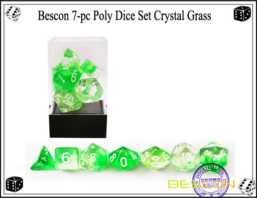 Crystal Green Dice Set-4